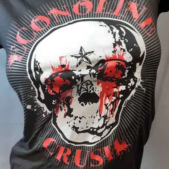 ECONOLINE CRUSH Concert Shirt 2008 Dirty Tour Metal Industrial Rock Band Women M - Picture 1 of 8